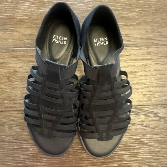 Eileen Fisher Summer Sandals black 6.5 NWOT - Picture 2 of 4